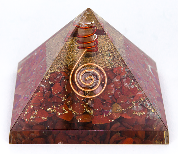 Orgone Crystal Pyramid (Red Jasper)